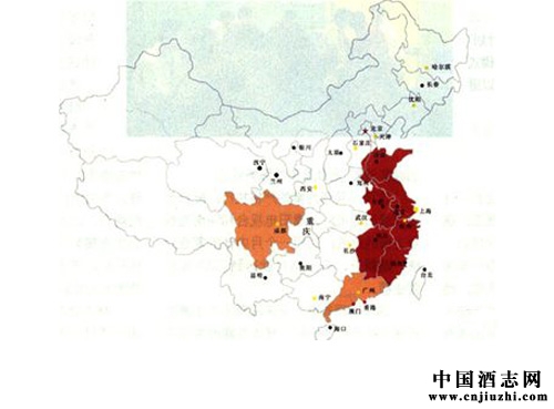中國黃酒品牌主要分布在哪些區域